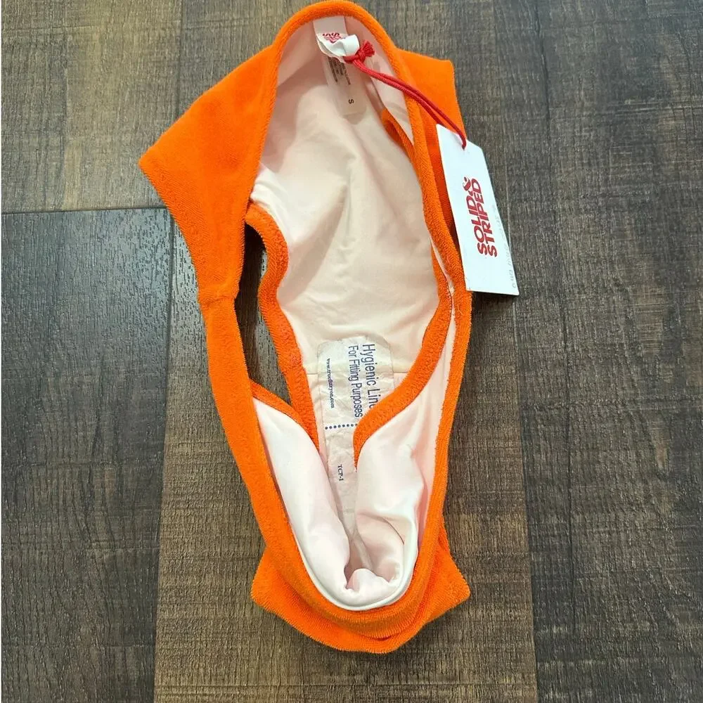 NWT Solid & Striped Terry Tati Bikini Bottom in Tangerine Size Small
